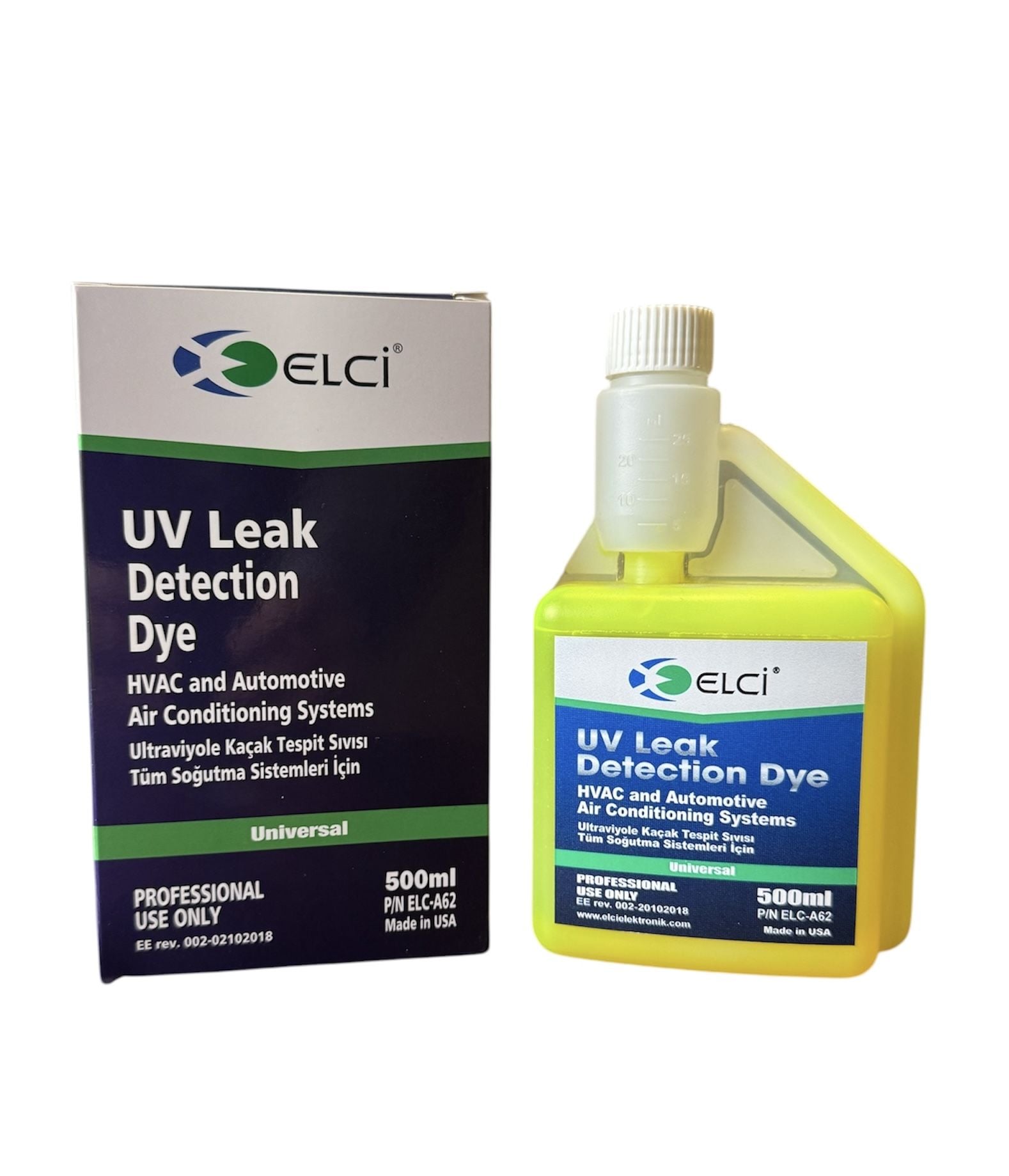 ELCI UV Kaçak Arama Sıvısı 500 ml (65 araç)