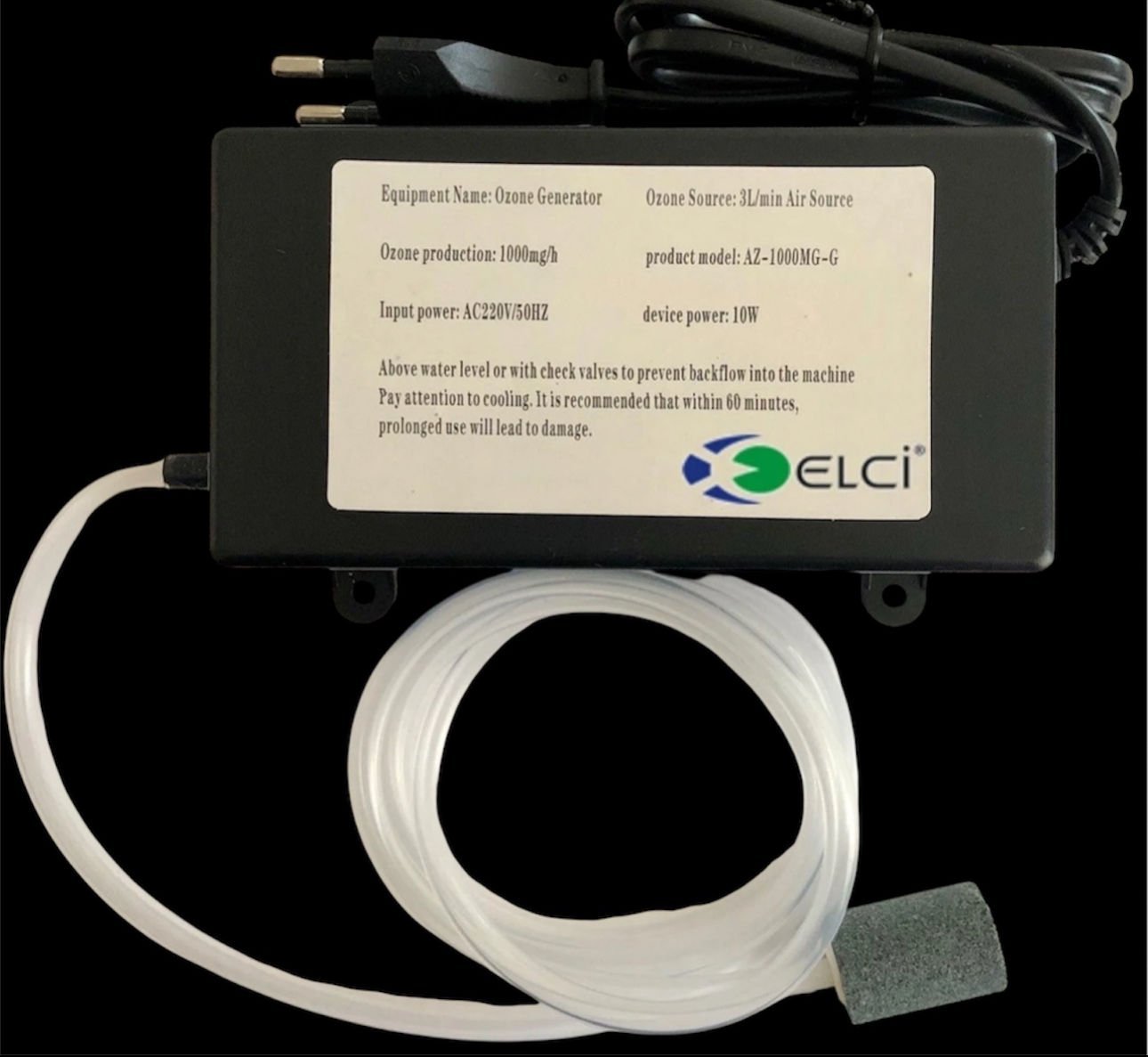 Ozon Jeneratörü Su ve Hava Temizleyici 220 Volt 1gr /h OZON Cihazı