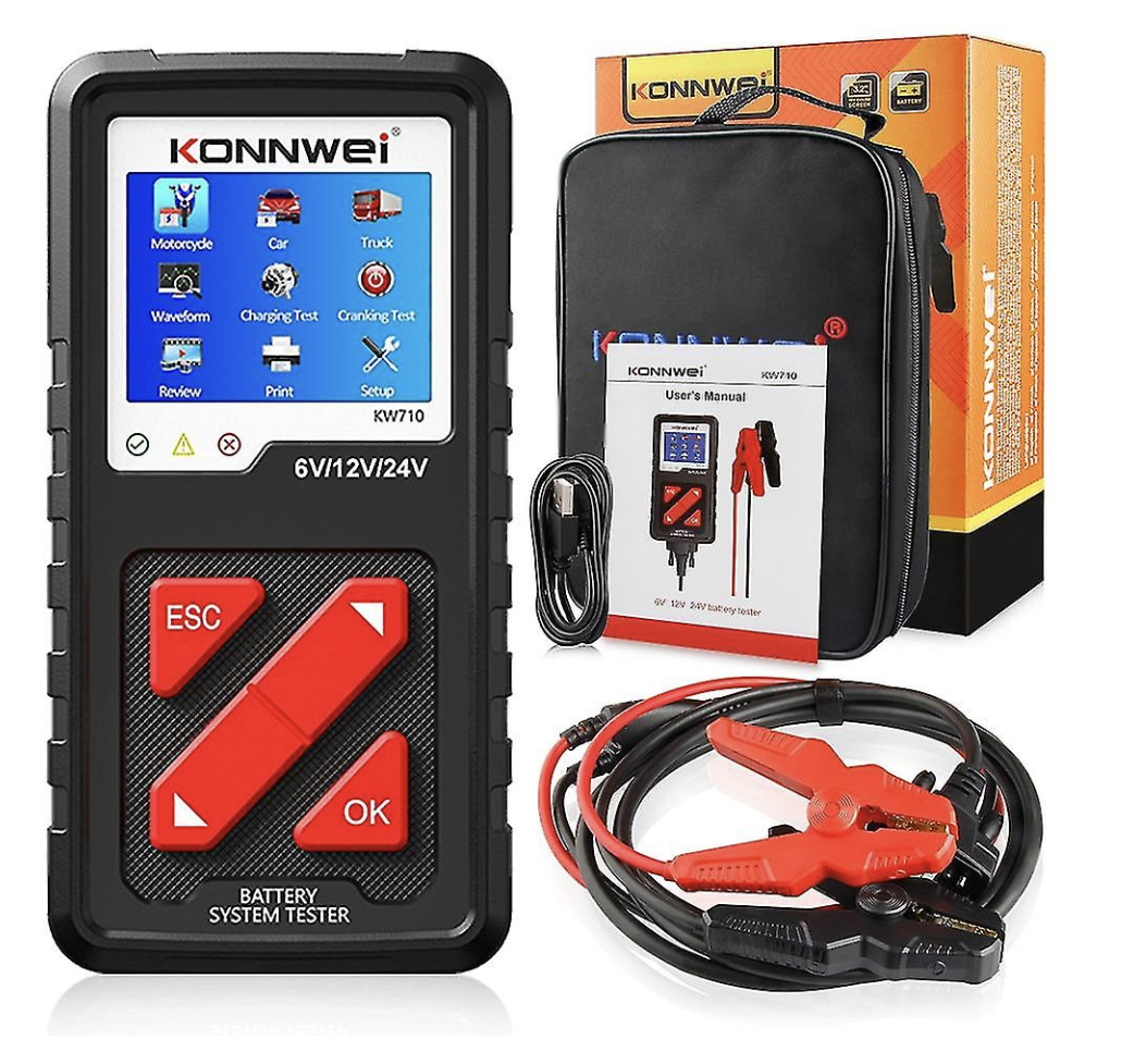 KONNWEI KW710 Akü Test Cihazı – 6V / 12V / 24V Profesyonel Akü ve Marş Sistemi Analizörü