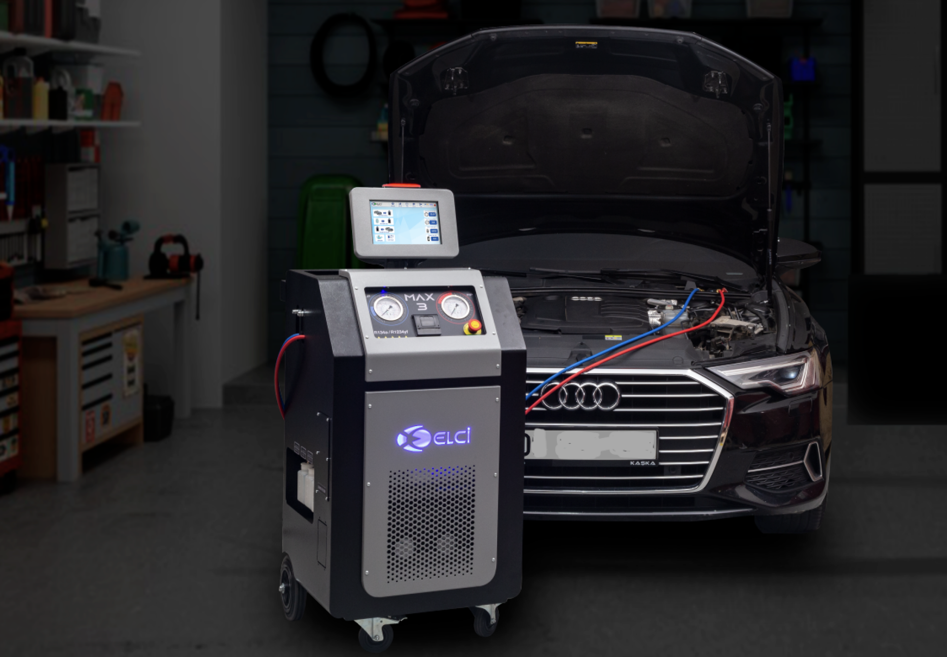 ELCI EKM MAX3 Pro Full Otomatik Gaz Dolum Makinesi (Gaz Analiz Modüllü R134A ve R1234YF)