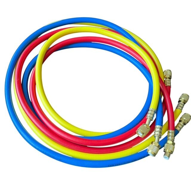 180 cm Klima Gaz Dolum Hortumu Seti 3’lü  1/4” SAE | Teflon Contalı